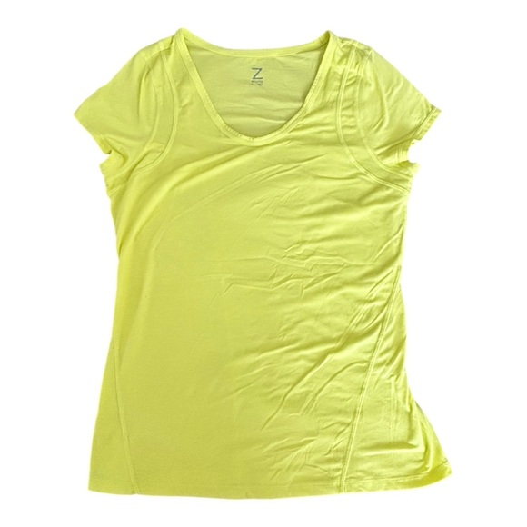 Z‎ by Zella women’s yellow short sleeve athletic running shirt, sweat wicking L - Picture 1 of 3